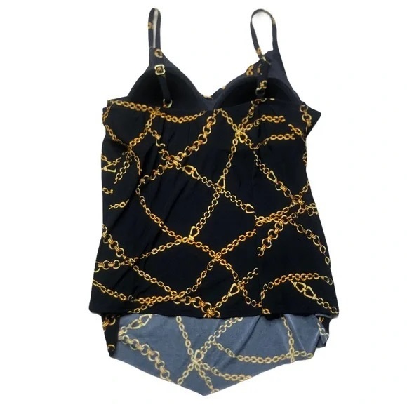 Black & Gold Chain Design Tankini - Picture 7 of 13